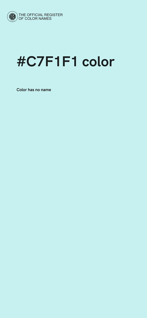 #C7F1F1 color image