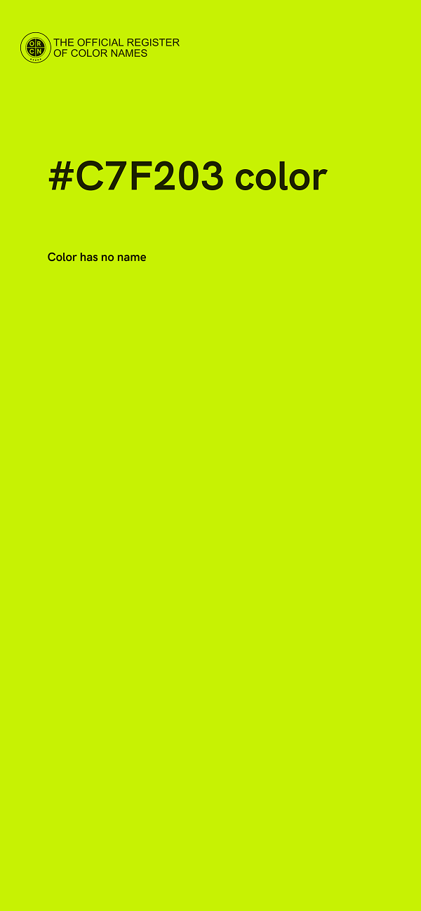 #C7F203 color image