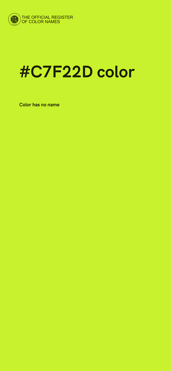 #C7F22D color image