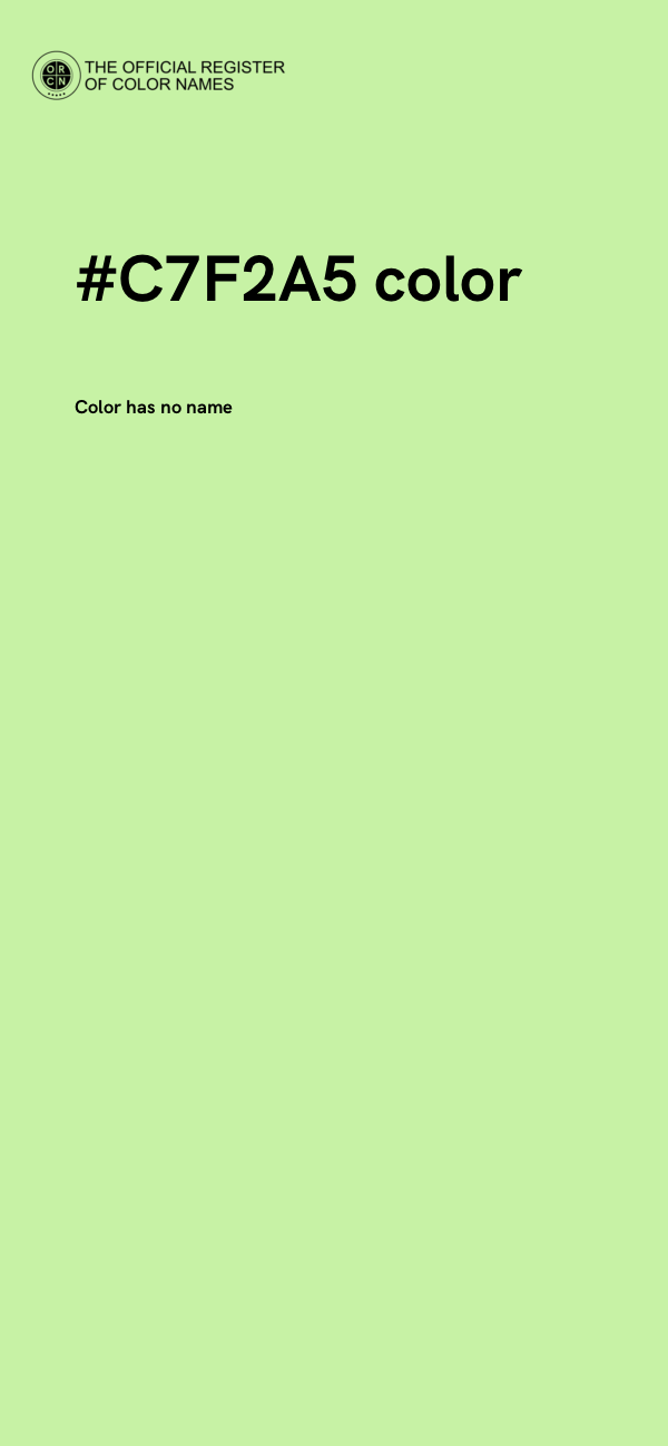 #C7F2A5 color image