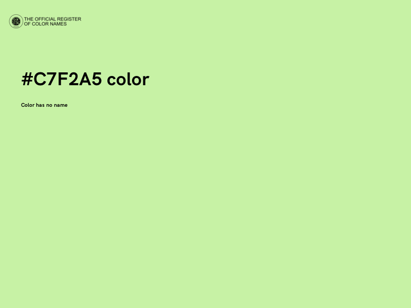 #C7F2A5 color image