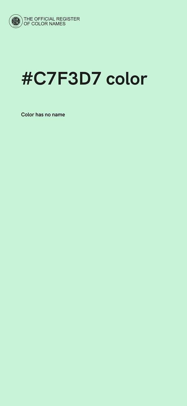 #C7F3D7 color image