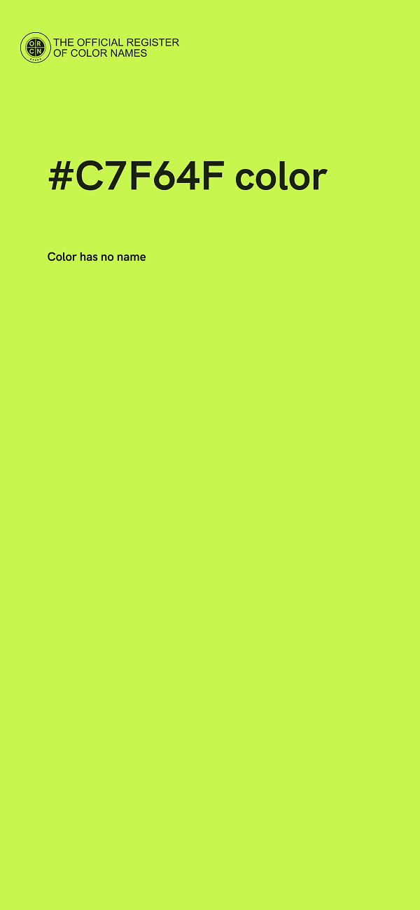 #C7F64F color image