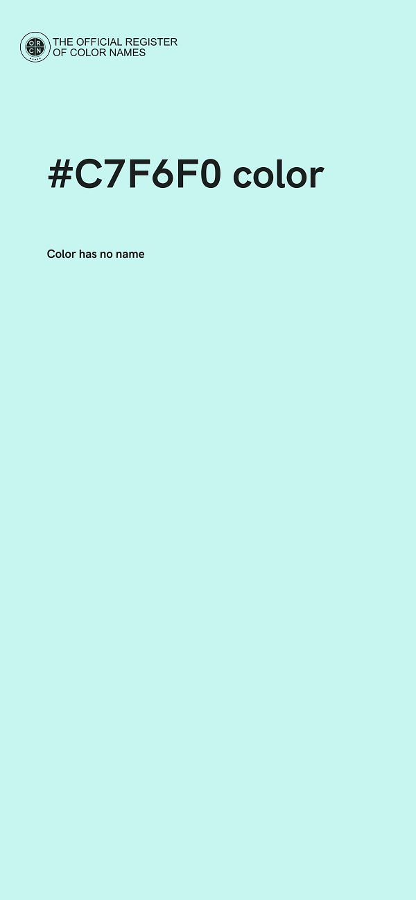 #C7F6F0 color image