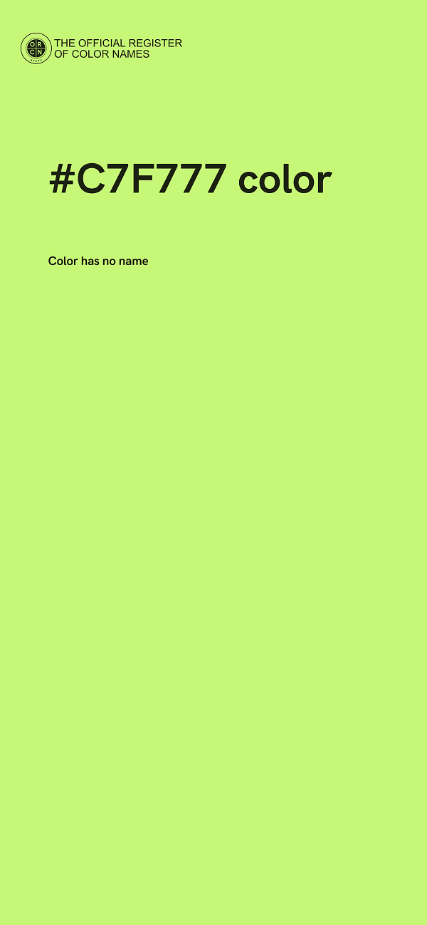 #C7F777 color image