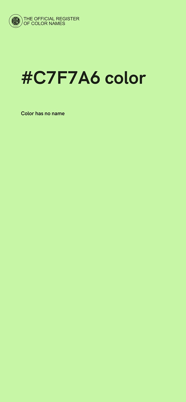 #C7F7A6 color image