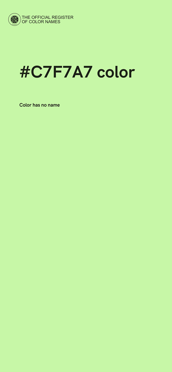 #C7F7A7 color image