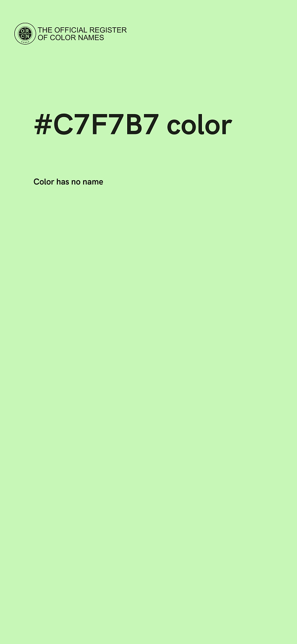 #C7F7B7 color image