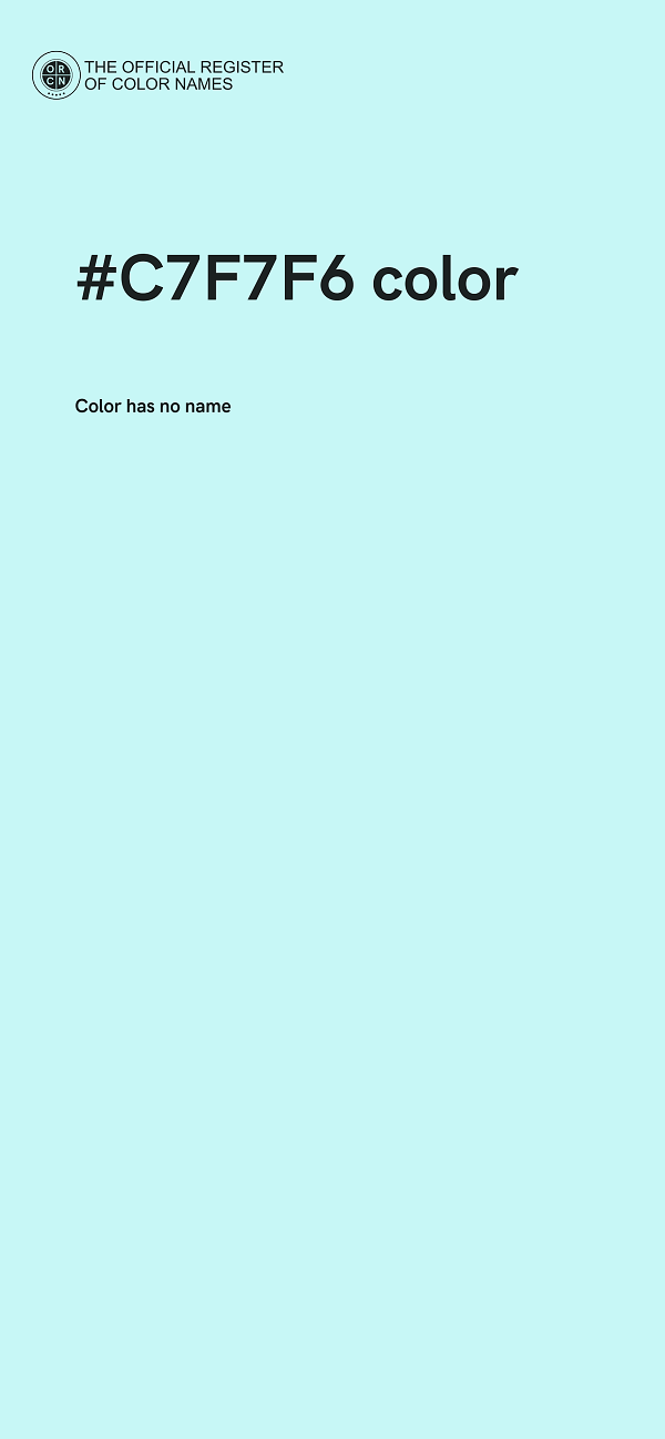 #C7F7F6 color image