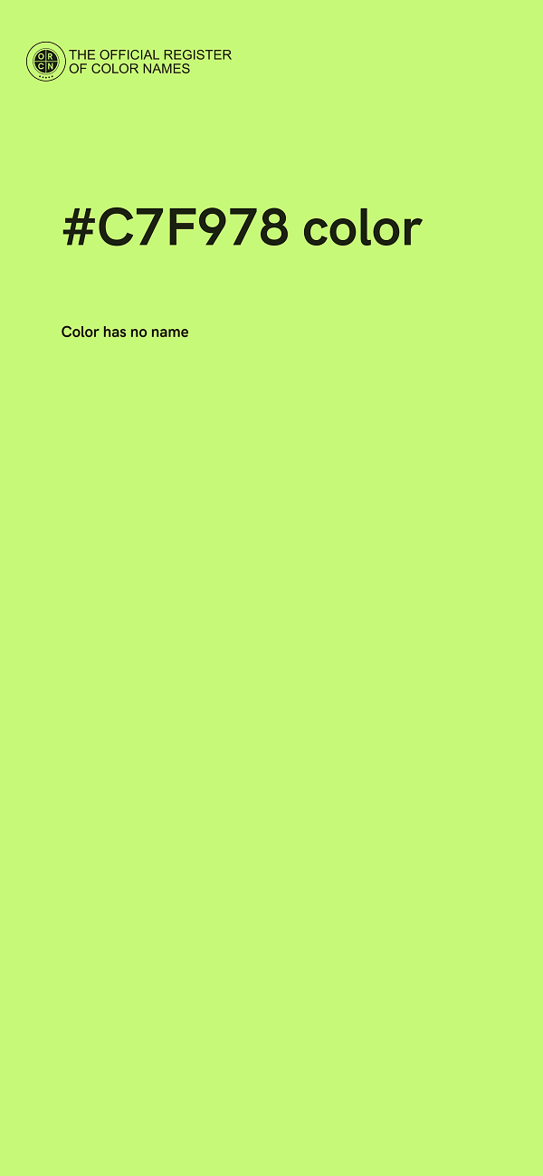 #C7F978 color image