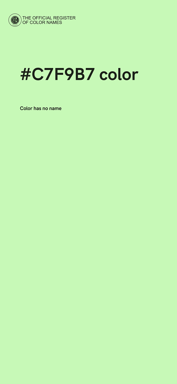 #C7F9B7 color image