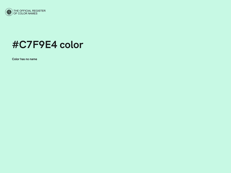 #C7F9E4 color image