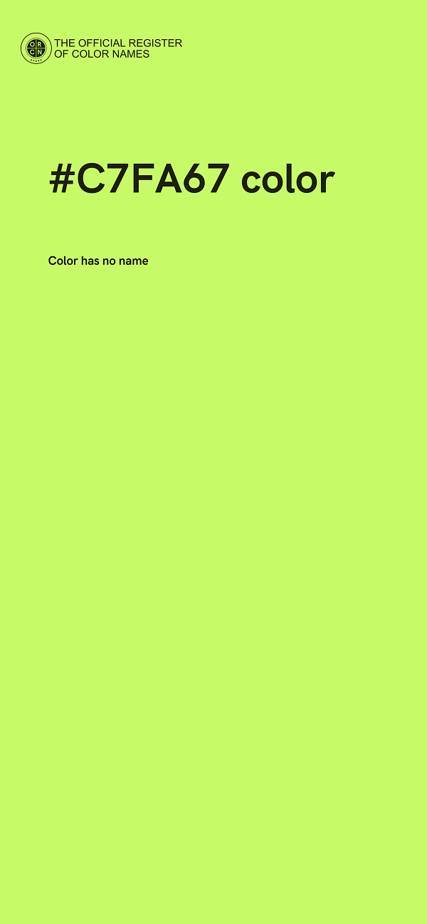 #C7FA67 color image