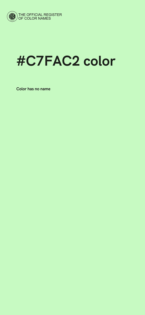 #C7FAC2 color image