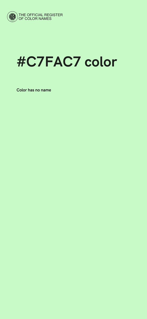 #C7FAC7 color image
