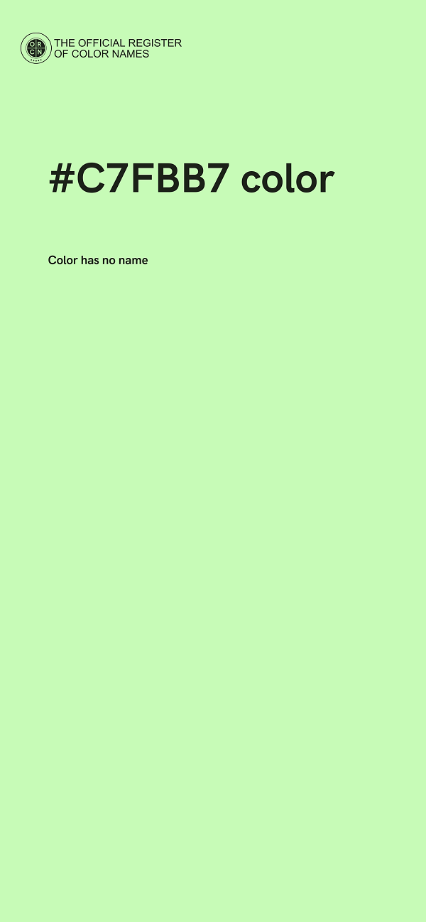 #C7FBB7 color image