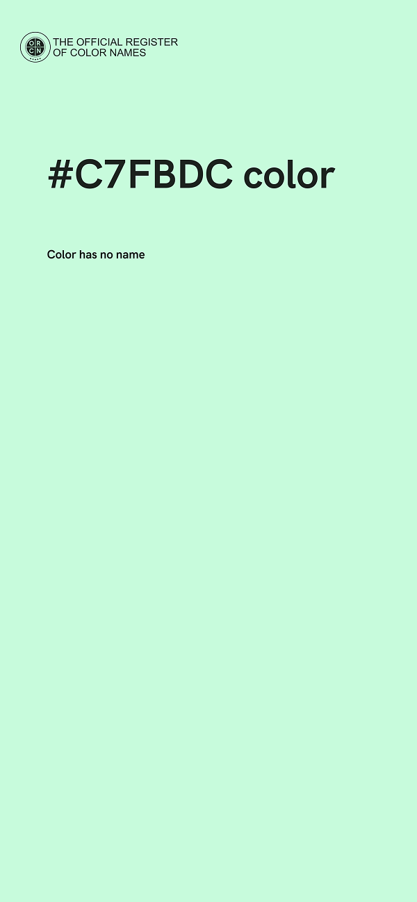 #C7FBDC color image