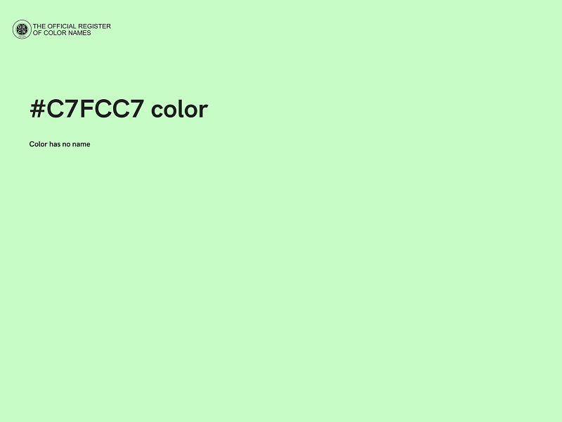 #C7FCC7 color image