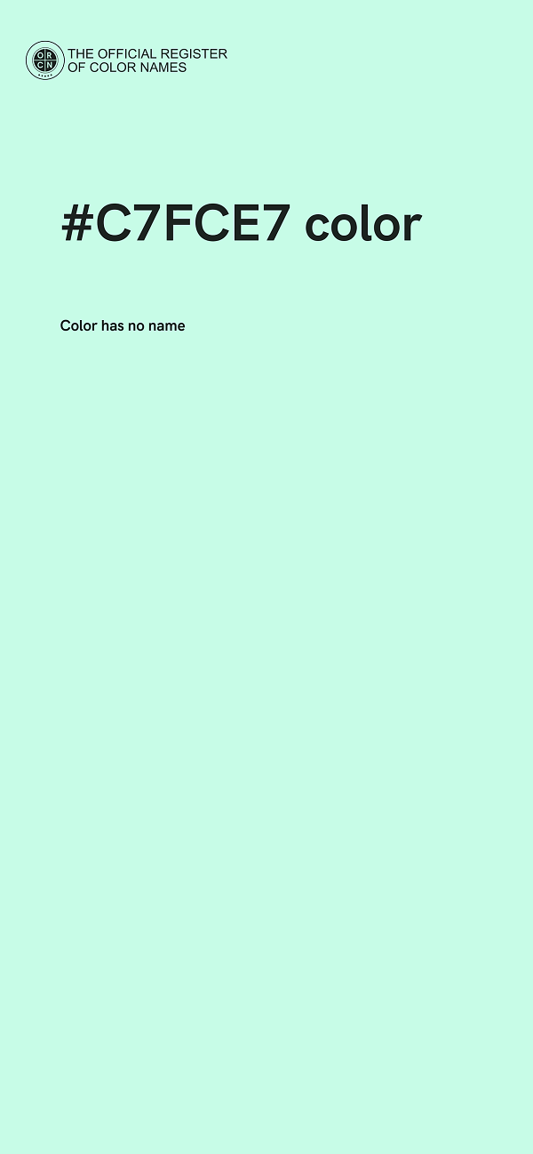 #C7FCE7 color image