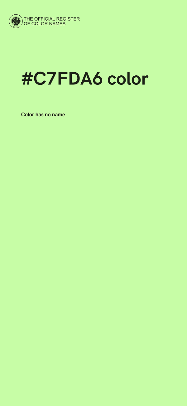 #C7FDA6 color image