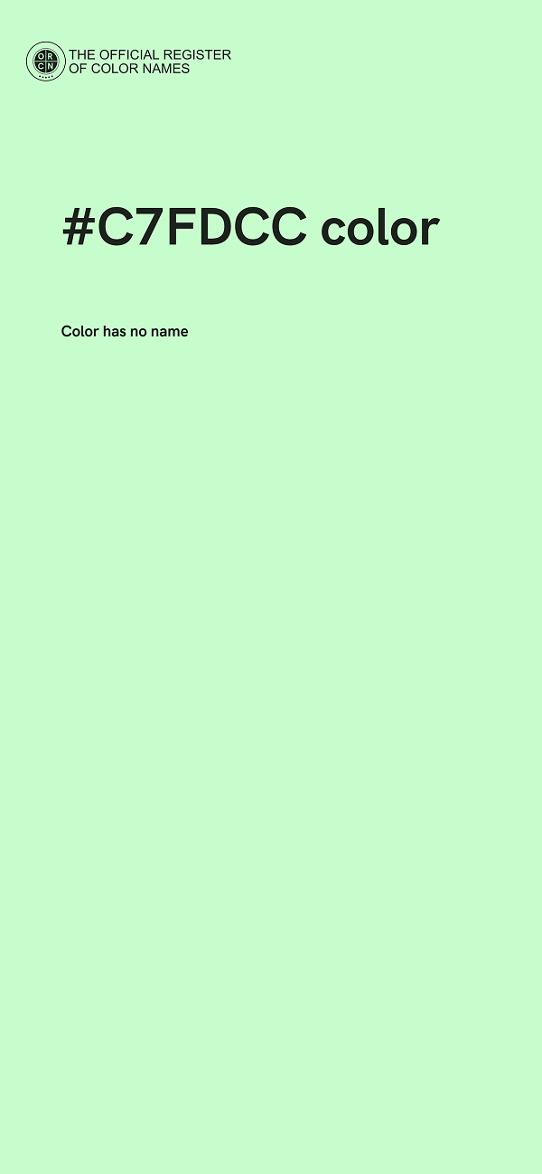 #C7FDCC color image
