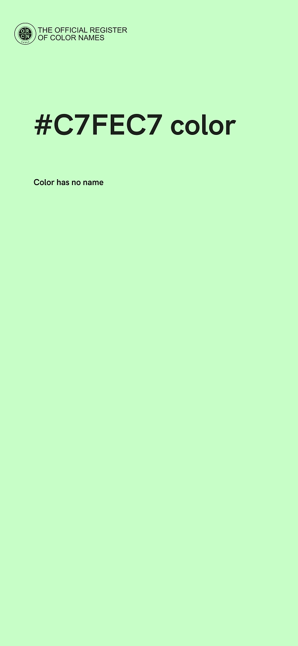 #C7FEC7 color image