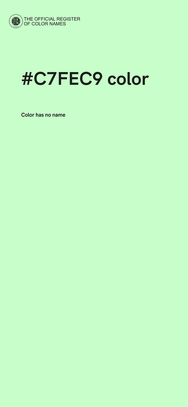 #C7FEC9 color image