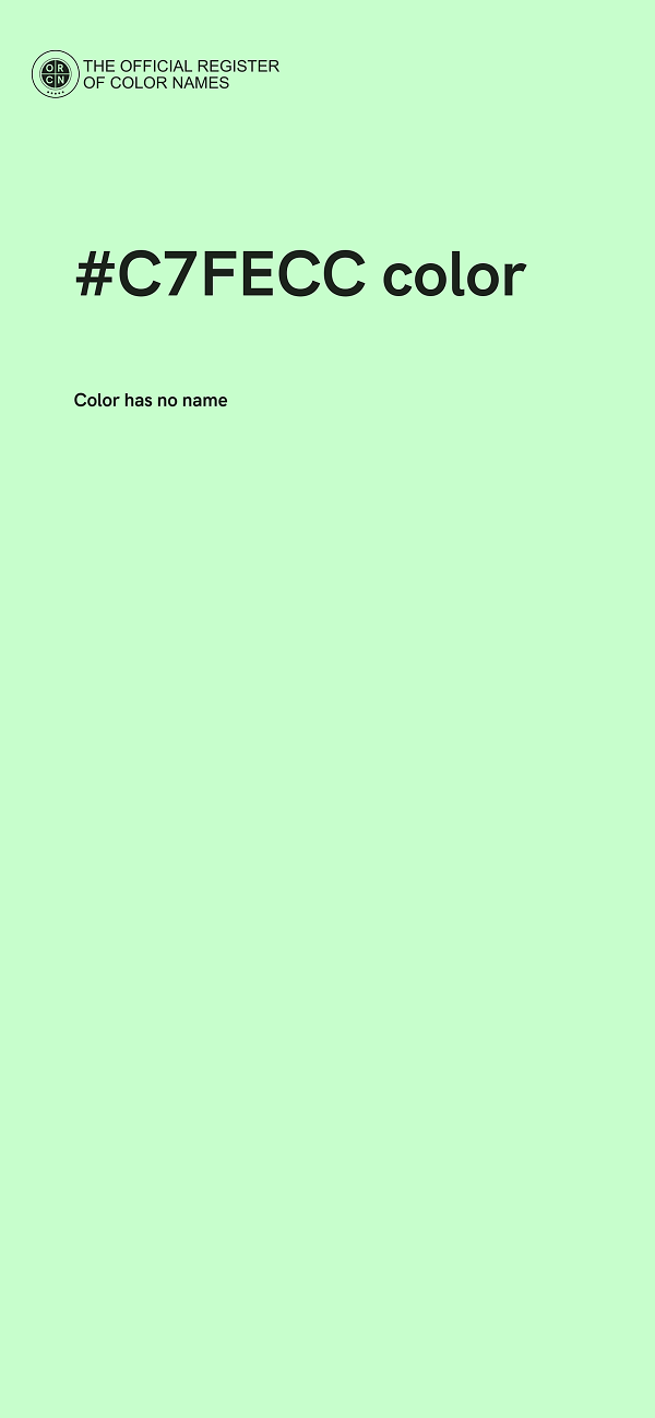 #C7FECC color image