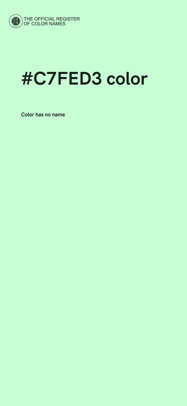 #C7FED3 color image