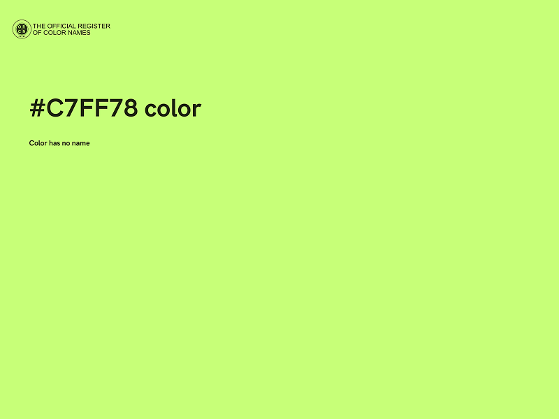 #C7FF78 color image