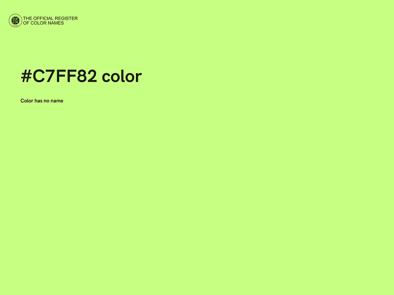 #C7FF82 color image