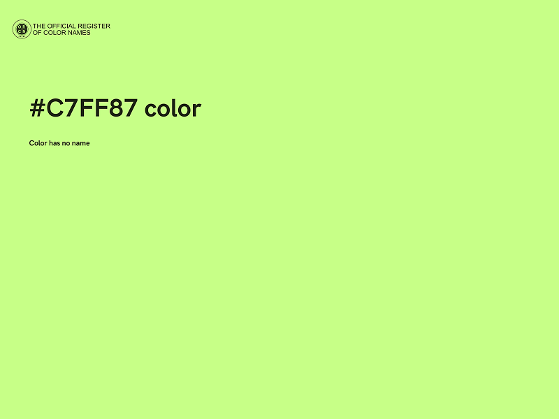 #C7FF87 color image