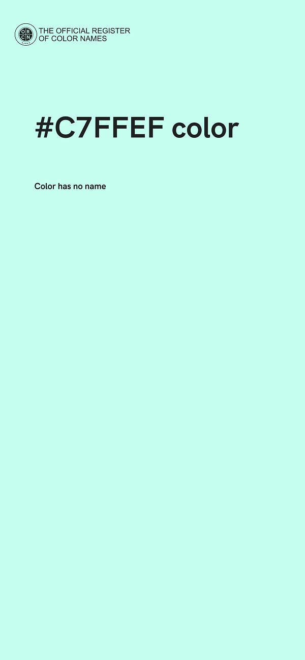 #C7FFEF color image