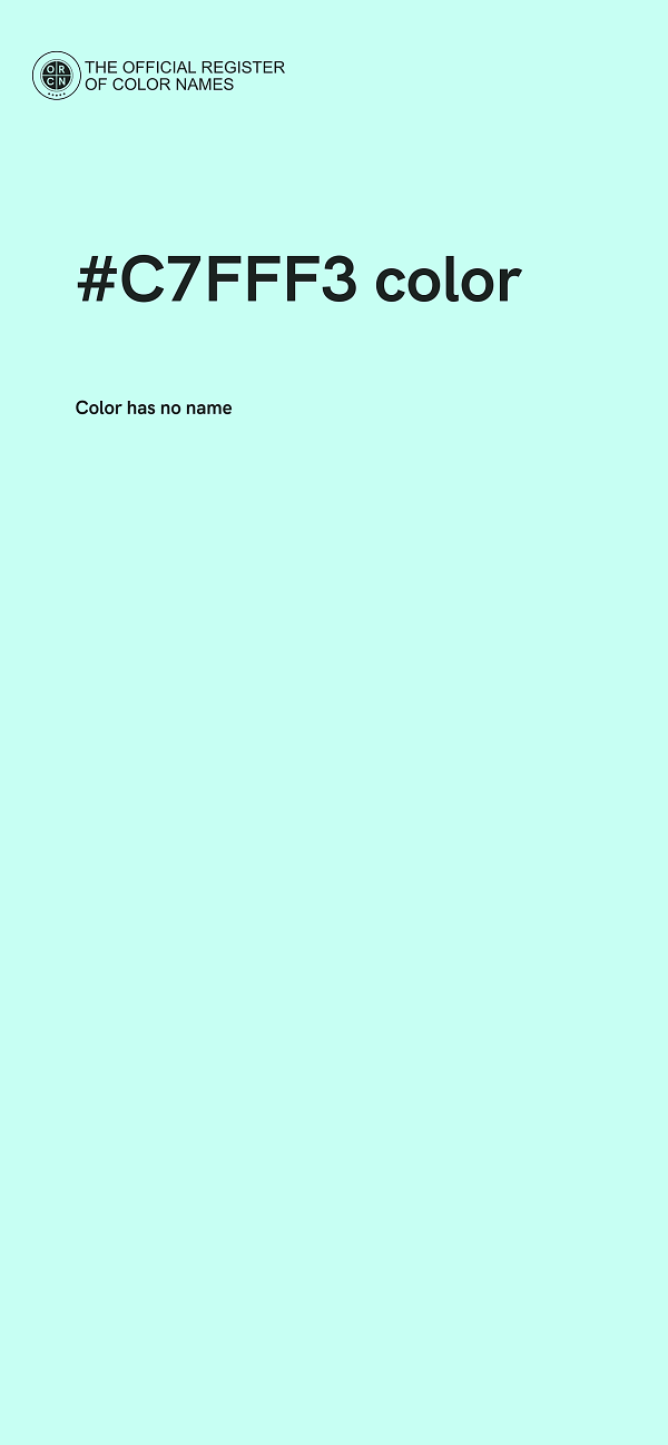 #C7FFF3 color image