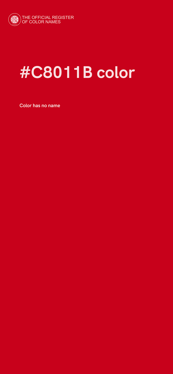 #C8011B color image