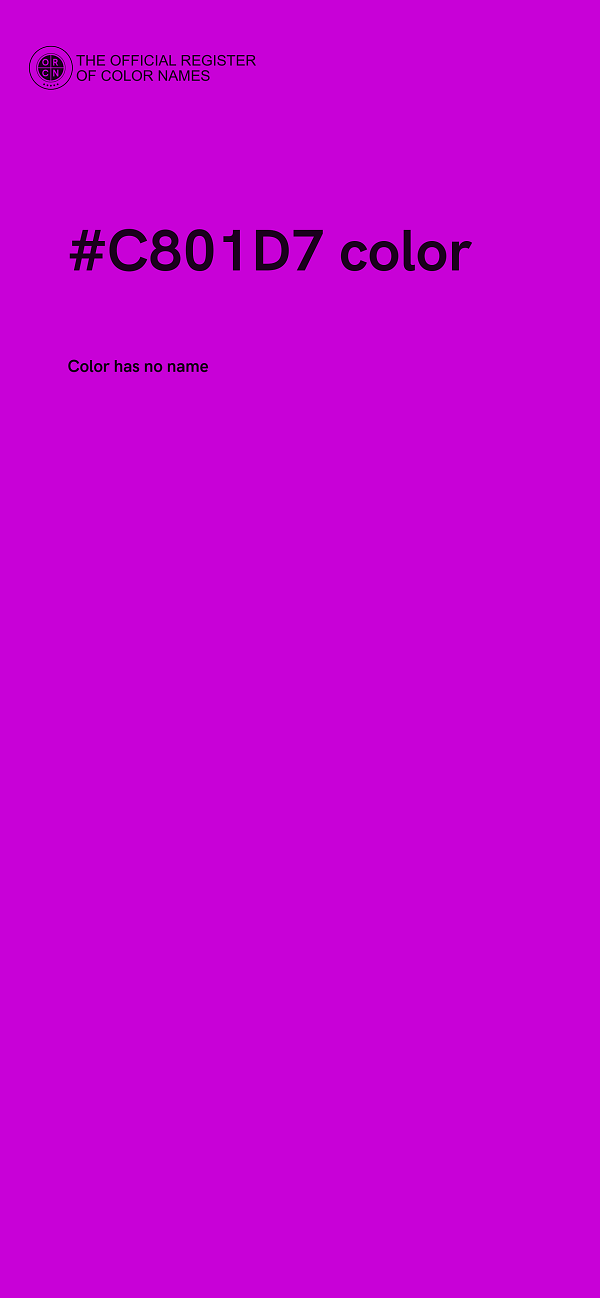 #C801D7 color image