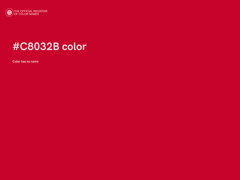 #C8032B color image