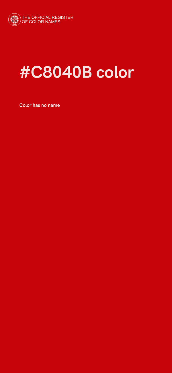 #C8040B color image