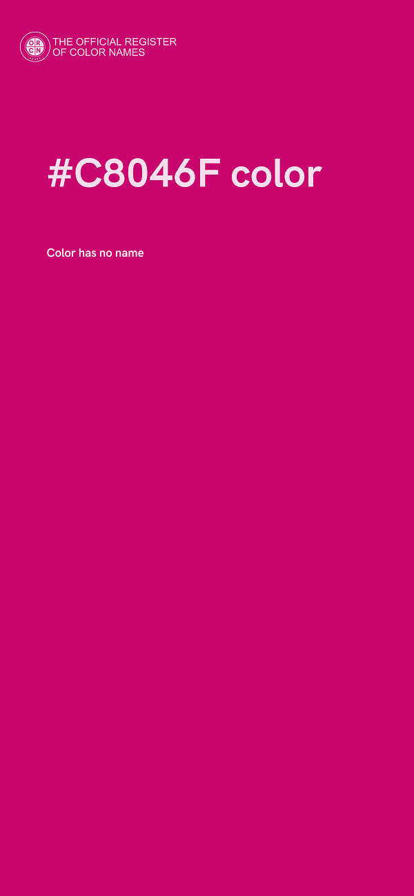 #C8046F color image