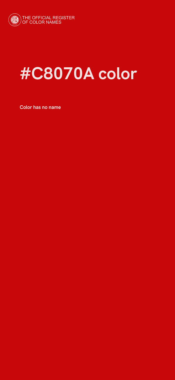#C8070A color image