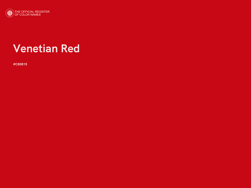 #C80815 - Venetian Red color image