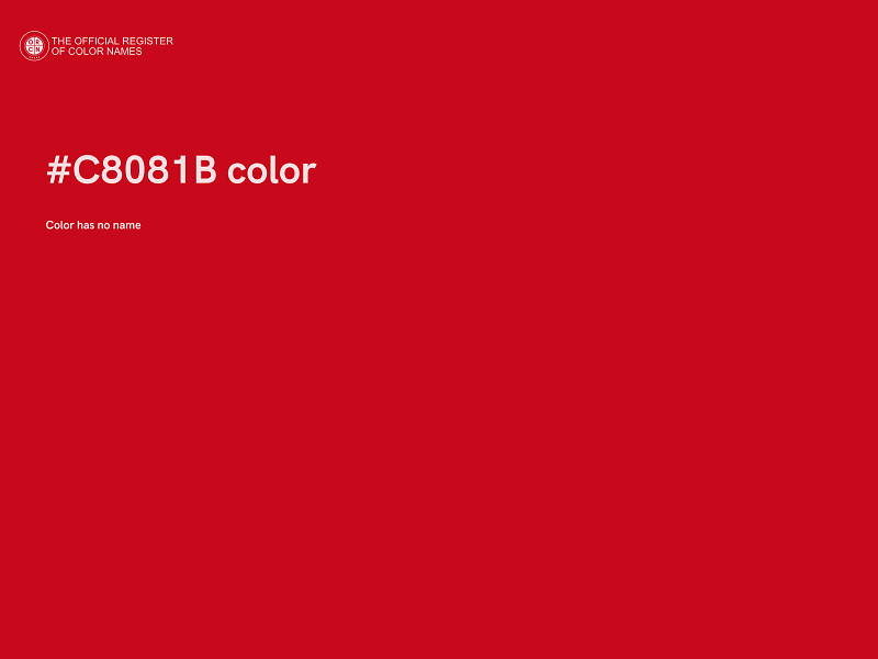 #C8081B color image