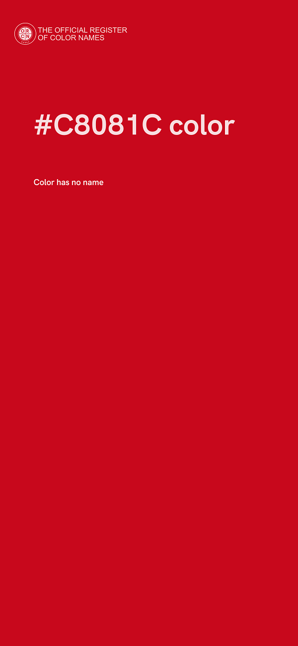 #C8081C color image