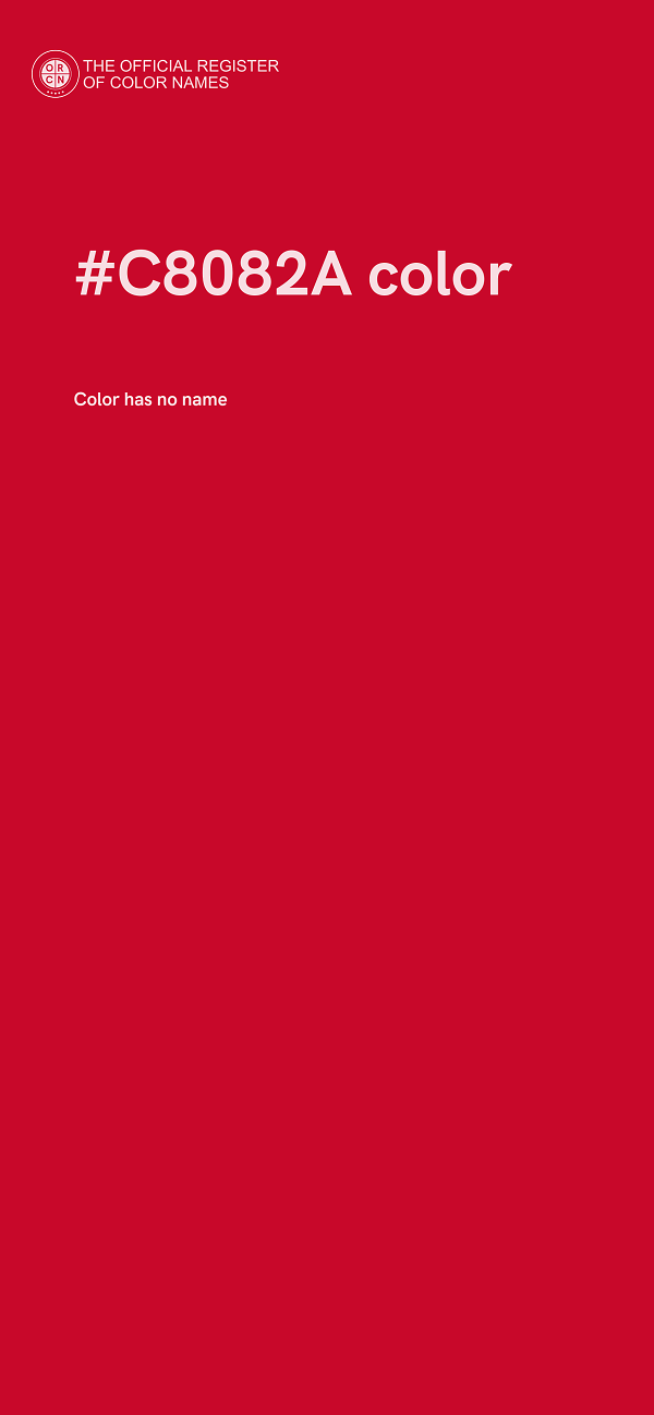 #C8082A color image