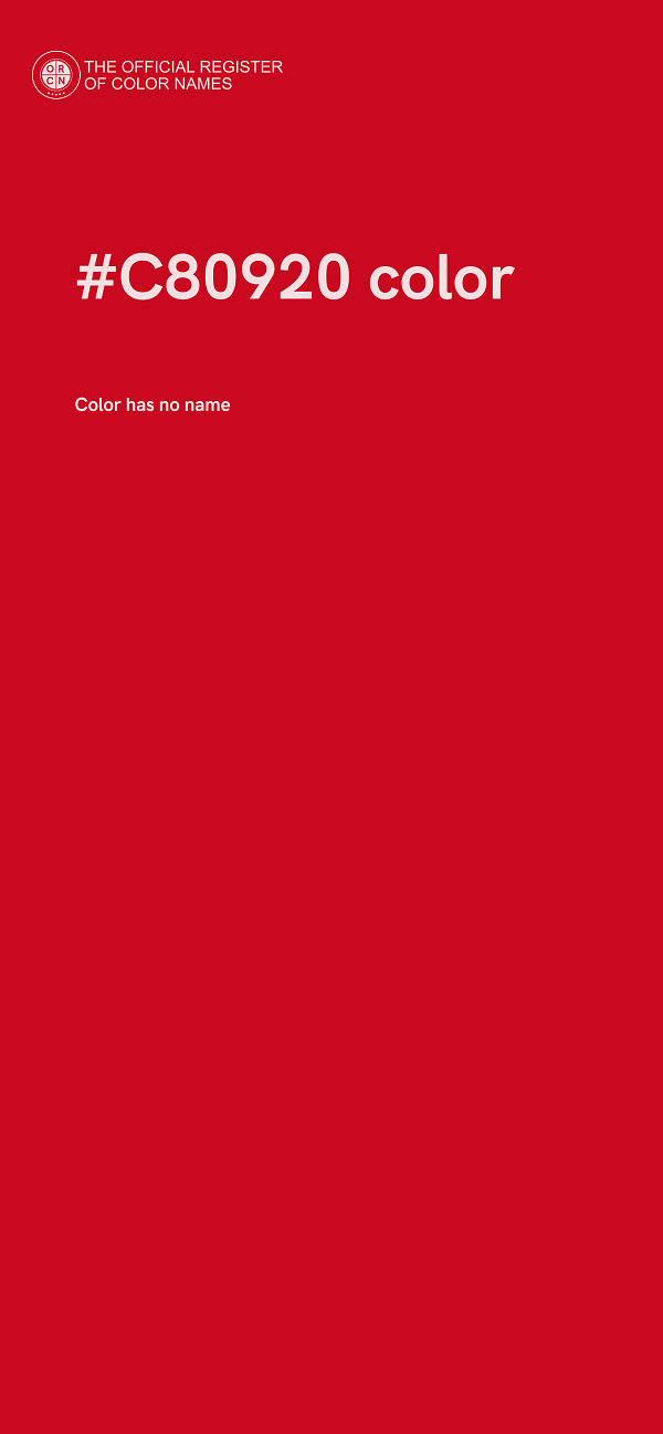 #C80920 color image