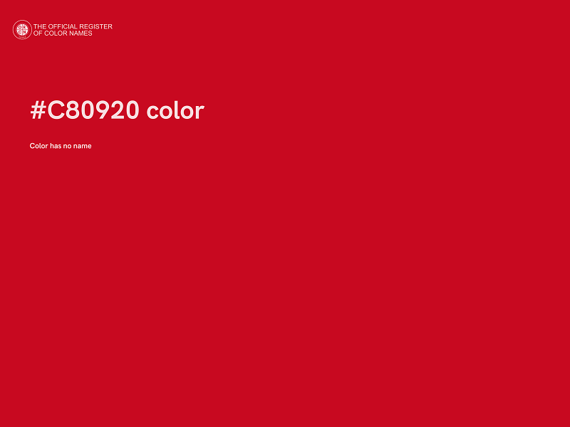 #C80920 color image