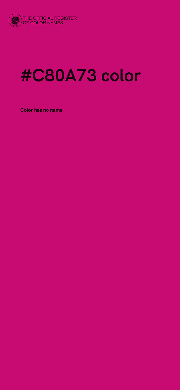 #C80A73 color image