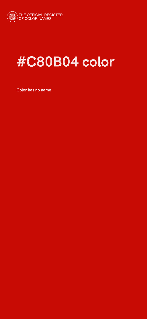 #C80B04 color image