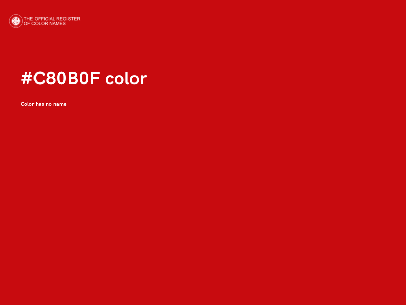 #C80B0F color image