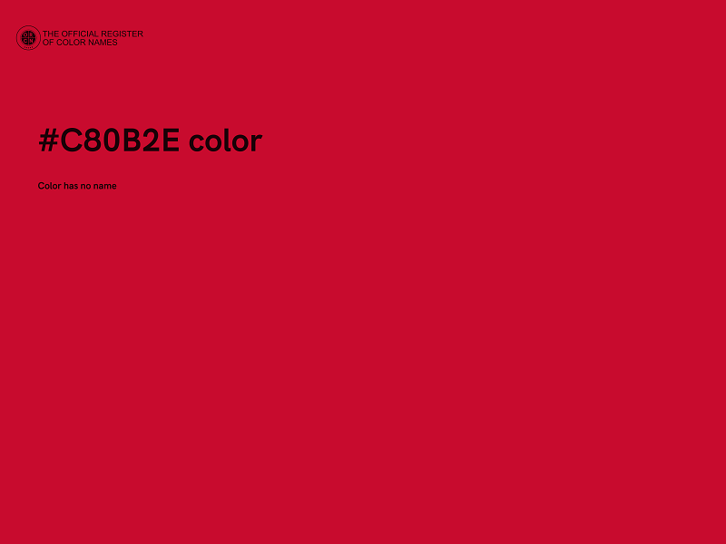 #C80B2E color image